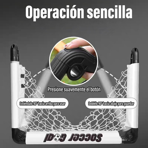 Set De Portería De Fútbol Para Niños 60x90 Plegable Portátil