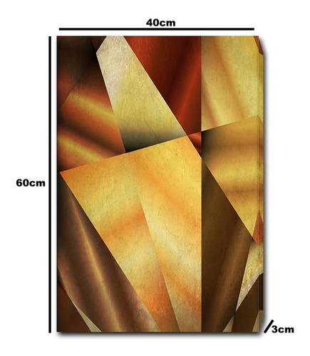 Imagem 3 de 4 de Kit 3 Quadros Decorativos 60x40 Abstrato Colorido R3