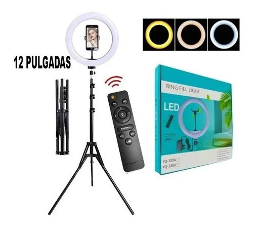 Imagen 2 de 5 de Aro De Luz Fotografico 12 Pulgadas A Control Remoto+tripode