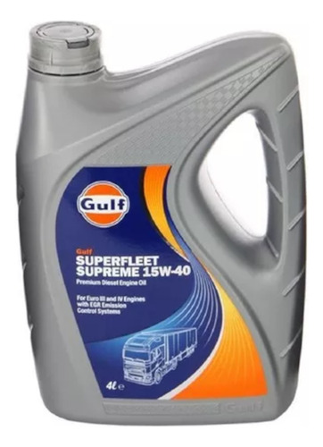 Aceite Gulf Superfleet Supreme 15w40 Premium 4 Litros 