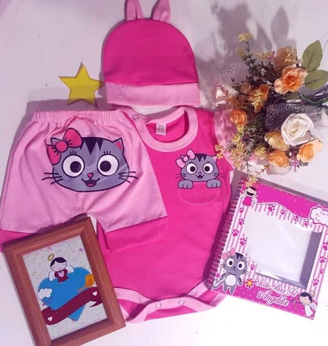 Ajuar Bebe Conjunto Regalo Recien Nacido Body Babucha Gorrit