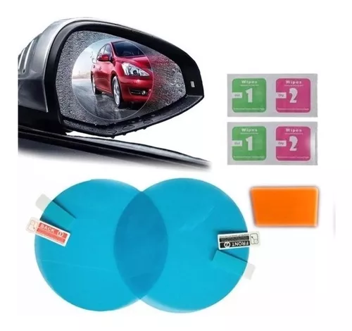  4 piezas de película de espejo retrovisor para coche,  impermeable, resistente al agua, anti niebla transparente,  nanorrevestimiento para coche, espejos retrovisores, ventanas laterales :  Automotriz