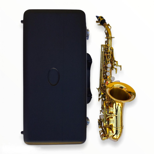 Saxofón Blessing 6434l Soprano Sib Laqueado Curvo