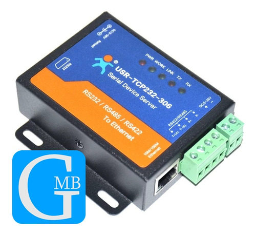 Conversor Serial Rs232 Rs485 Rs422 Ethernet Usr Tcp232-306
