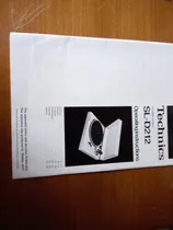 Comprar Manual Bandeja Technics Sl-d212