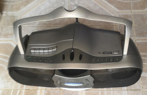 Grabadora Sony Cfd-f17cp (para Reparar O Refacciones) Azul Y Plata (Usado)