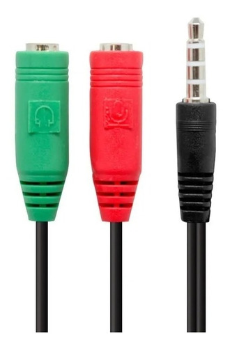Cable Adaptador Audio Mic Jack 3.5mm 2 A 1 Pc Ps4 Celular