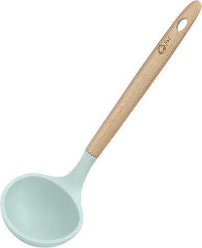 Concha De Silicone Com Cabo Madeira 30cm Water Blue Oxford