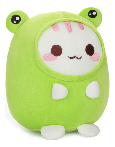 Aixini Lindo Gato Rana Plush Almohada 8 Gatito Rana Animal R