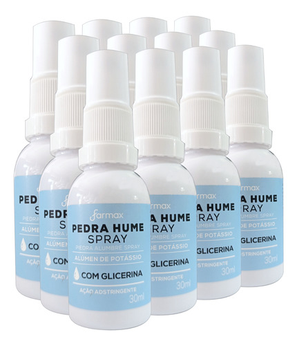 Pedra Hume Spray Pós Barba E Cutículas =kit C/12 = 30ml Cada