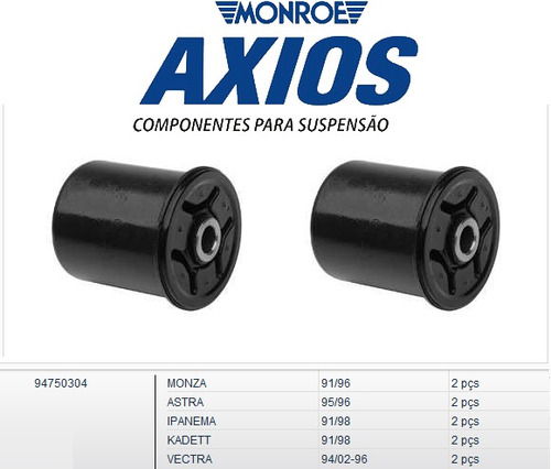 Buchas Eixo Tras Monza Kadett Ipanema Astra Vectra Axios