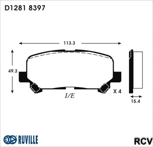 Balatas Disco  Trasera Para Honda Pilot   2012