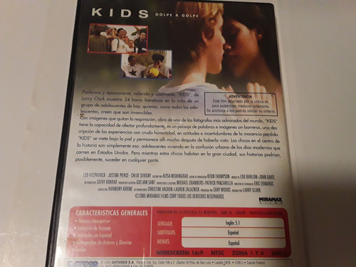 Kids Golpe A Golpe Dvd / Chloe Sevigny Larry Clark (Usado)