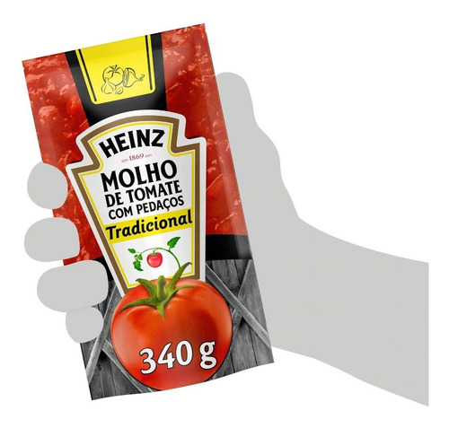 Molho De Tomate Heinz Tradicional Em Sachê 340g