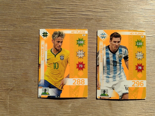 Tarjetas Panini Copa América Chile 2015 - Messi Y Neymar