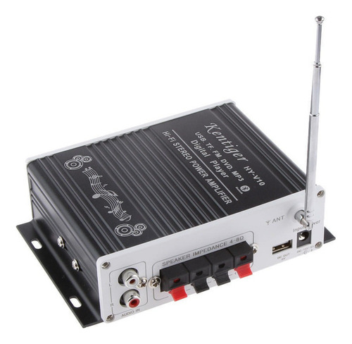 2 Canales Estéreo Amp Amplificador Bajo Para Coche Casa Mp3