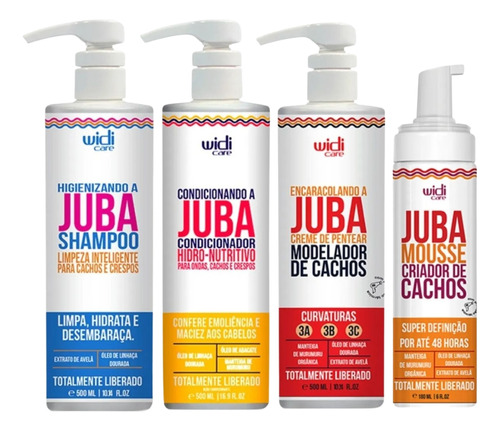 Kit Widi Care Juba Shampoo + Cond + Encaracolando + Mousse