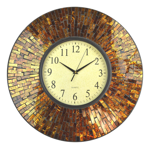 Lulu Decor, Reloj De Pared Con Mosaico De Ámbar Báltico 19 C