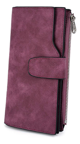 Uto Cartera Rfid Para Mujer Pu Cuero Mate Tarjetero Organiza