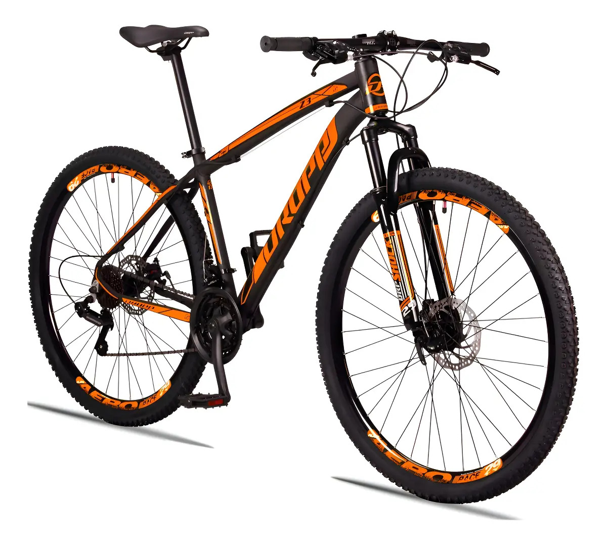 Bicicleta Aro 29 Dropp Z3 Câmbio Shimano 21 Vel Freio Discos Cor Preto/laranja Tamanho Do Quadro 21