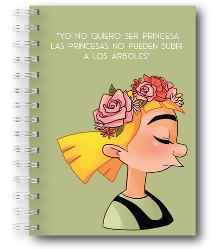 Cuaderno Helga Anillado + Separador. No Quiero Ser Princesa.