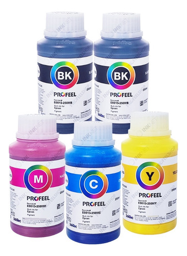 Kit 5x250ml Profeel Pigmentada E0015 E0013 Ecotank Workforce