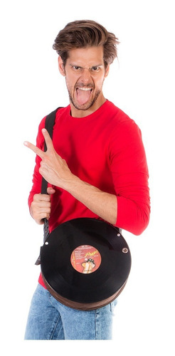 Imagen 2 de 4 de Bolsa De Disco Vinilo (acetato) Con Correa Hombro Ajustable
