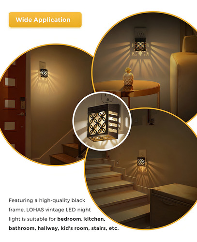 Lohas - Paquete De 2 Luces Nocturnas Enchufables Led Color Blanco