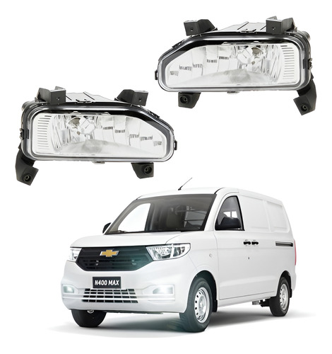 Par De Neblineros Chevrolet N400 2020 - 2023 Con Luces Led