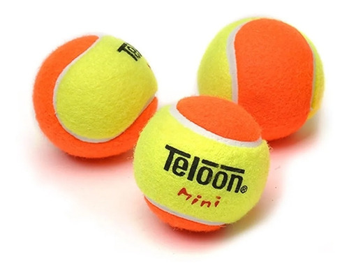 Bola Tênis Mini Estagio 2 Pack 3 Un Certificado Itf Teloon
