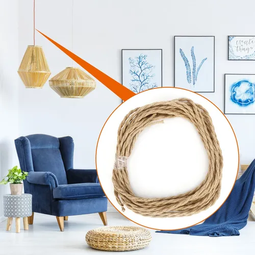 2025 Cable Eléctrico De Par Trenzado De Cuerda De Cáñamo