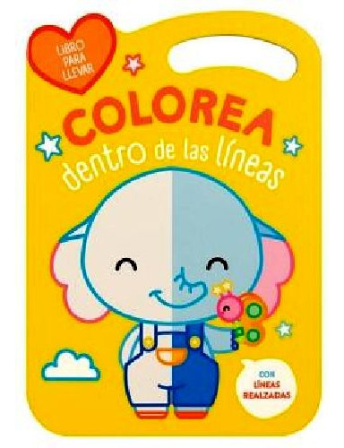 Libro Para Colorear Dentro De Líneas: Elefante