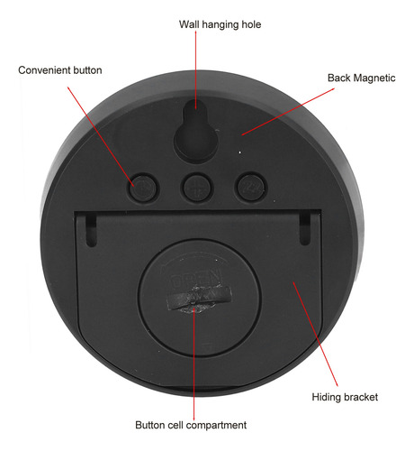 Reloj Despertador Digital Con Termómetro Higrómetro Para Int