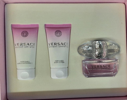 Perfume Bright Crystal Versace X 50 Ml Estuche +cremas