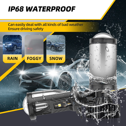 Farol Led Car H4 Mini Projetor Lens Lhd Bulb 6000k