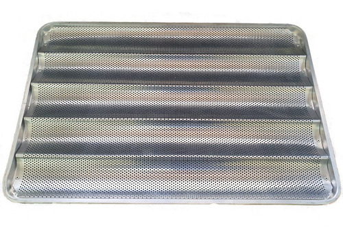 Baguetera De Aluminio Perforada 60x40cm Con 5 Ondas Rebaglia