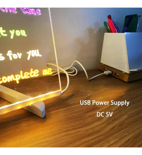 Para Tablero De Notas Led De Color Pizarra Transparente