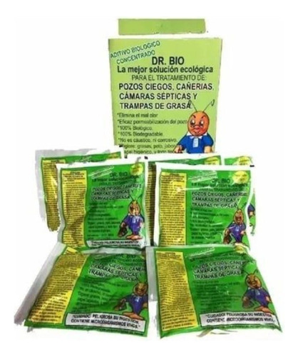 Destapa Cañerías Dr. Bio X10 Sobres. Efectivo, Potente.