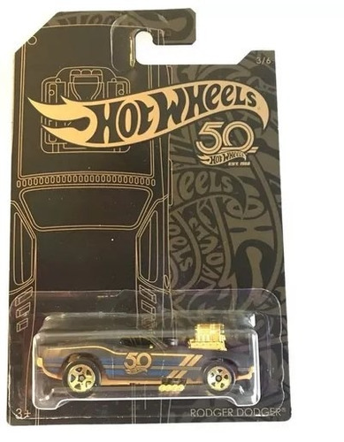 Carro Miniatura Hot Wheels 50 Anos Rodger Dodger Dourado