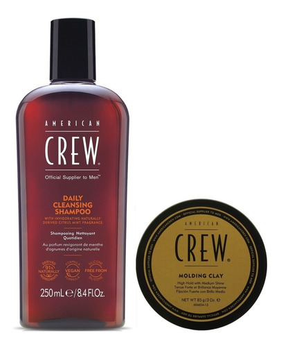 Pack Daily Shampoo + Cera Molding Clay American Crew Men