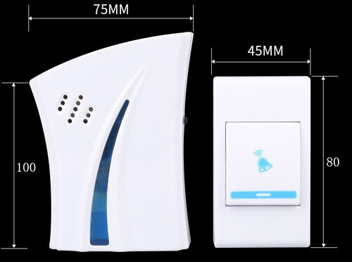 Campainha Residencial Wireless Sem Fio Resistente Aguá
