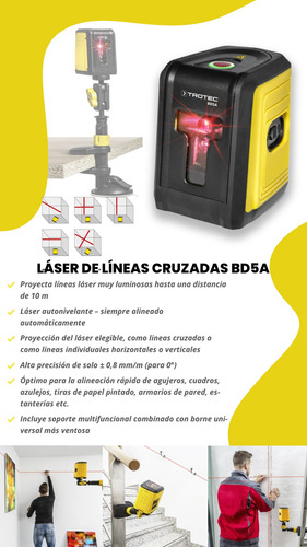 Nivel Láser Trotec Multifuncional Autonivelante De 2 Líneas