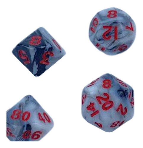Juego De Dados De Acrílico De 7 Piezas, Dados Multicolores