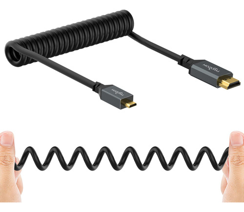 Cable Espiral 4k Micro Hdmi Completo Para Gopro Hero 7 4