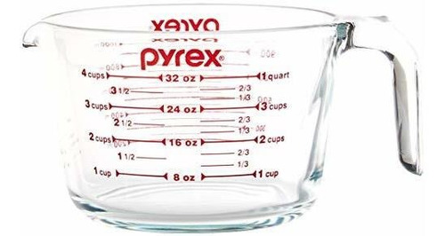 Pyrex Synchkg039125 4 Tazas Medidoras, Transparente Con Gráf