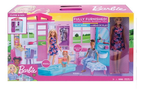 Imagem 1 de 5 de Boneca Barbie Mattel Casa Glam Fxg55