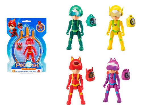 Figura Petronix Defenders De 7 Cm. Matt, Jia, Tim, Emma