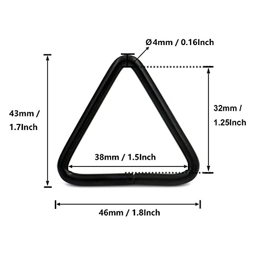 Conectores De Hebilla Triangular De Metal De 1-1/2 Pulgadas