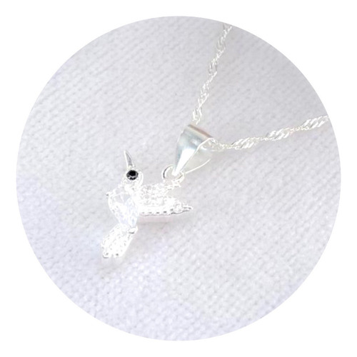 Cadena Con Dije Colibri Picaflor Plata 925 (le4785)