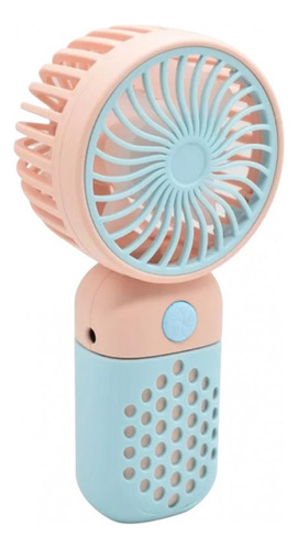 Mini Ventilador Usb A Mano Recargable Portátil Soporte Color Rosa